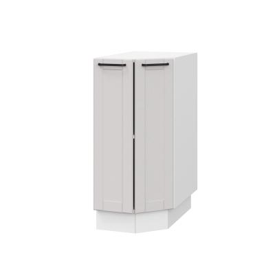 Шкаф нижний торцевой ШНТ 360 Корпус: ЛДСП белый 16мм; фасад: фрезеровка Диада, МДФ лофт крем 16 мм