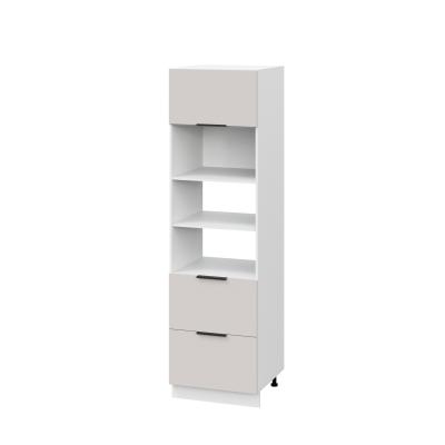 Пенал ПДМ600-1Г2Я Корпус: ЛДСП белый 16мм; фасад: фрезеровка Оливия, МДФ моно керамика 16 мм