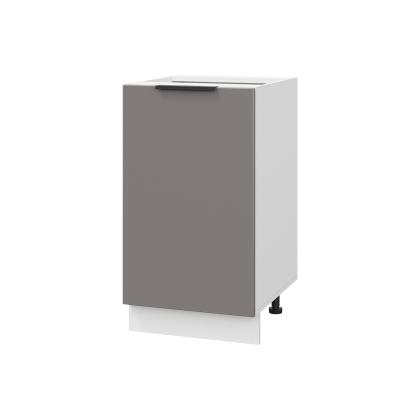 Шкаф нижний ШН 450 Корпус: ЛДСП белый 16мм; фасад: фрезеровка Оливия, МДФ моно брауни 16 мм