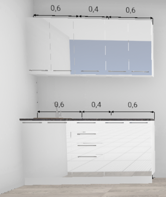 Кухня Олива белый глянец 1,6 м (10557) Кухня Олива белый глянец 1,6 м (10557)