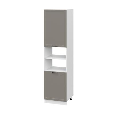 Пенал (премьер) ПД600Н-11 Корпус: ЛДСП белый 16мм; фасад: фрезеровка Диада, МДФ лофт кварц 16 мм