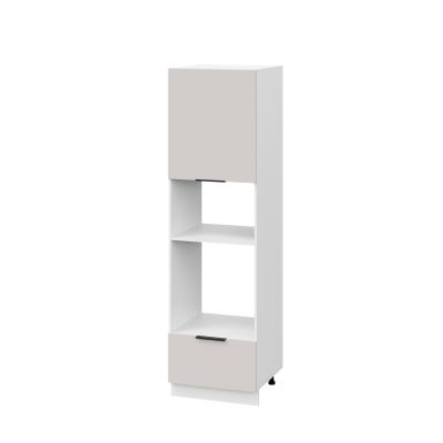 Пенал ПДМ600-11Я Корпус: ЛДСП белый 16мм; фасад: фрезеровка Оливия, МДФ моно керамика 16 мм