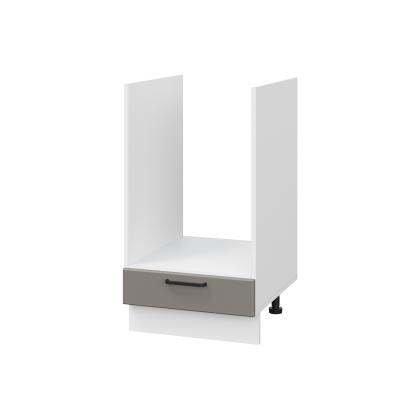 Шкаф нижний духовой ШНД 450 Корпус: ЛДСП белый 16мм; фасад: фрезеровка Диада, МДФ лофт кварц 16 мм