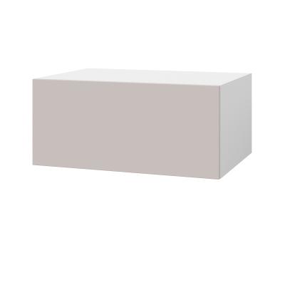 Шкаф верхний  антресоль ШВА 800 Корпус: ЛДСП белый 16мм; фасад: фрезеровка Оливия, МДФ сиена тауп 16 мм