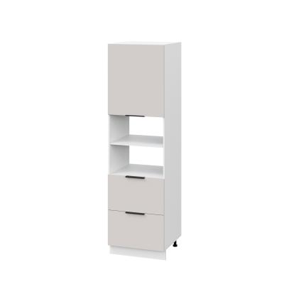 Пенал (премьер) ПД600Н-12Я Корпус: ЛДСП белый 16мм; фасад: фрезеровка Оливия, МДФ моно керамика 16 мм