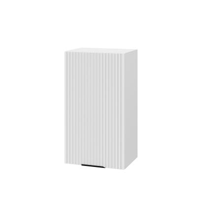 Шкаф верхний ШВ 400 Корпус: ЛДСП белый 16мм; фасад: фрезеровка Норд Line, МДФ софт пломбир 16 мм