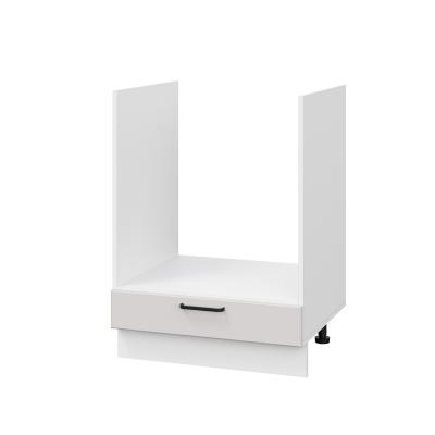 Шкаф нижний духовой ШНД 600 Корпус: ЛДСП белый 16мм; фасад: фрезеровка Диада, МДФ лофт крем 16 мм