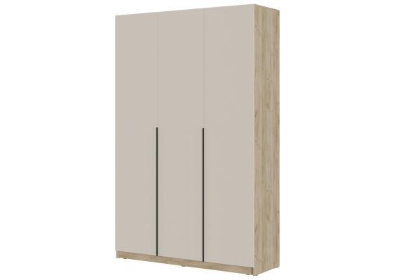 БОХО Шкаф ШК-004 (Шкаф комбинированный, 3-ств.) Дуб крафт серый / Кашемир