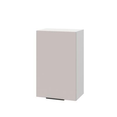 Шкаф верхний ШВ 450 Корпус: ЛДСП белый 16мм; фасад: фрезеровка Оливия, МДФ сиена тауп 16 мм