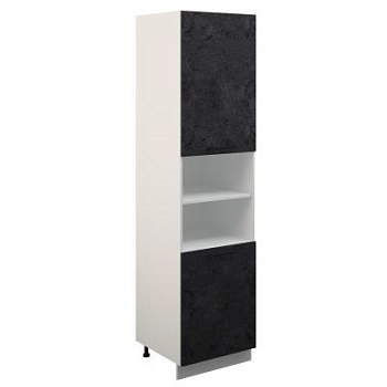 Пенал (премьер) ПД600Н-11 Корпус: ЛДСП белый 16мм; фасад: фрезеровка Нувель, МДФ бетон черный 16мм Пенал (премьер) ПД600Н-11 Корпус: ЛДСП белый 16мм; фасад: фрезеровка Нувель, МДФ бетон черный 16мм