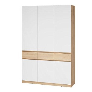 мс для прихожей Стоуби ШК-1500 дуб крафт золотой/глянец белый