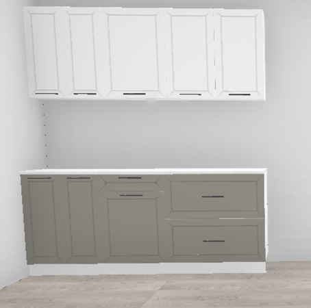 Кухня Кельн Софт пломбир / Софт карамель 1,9 м