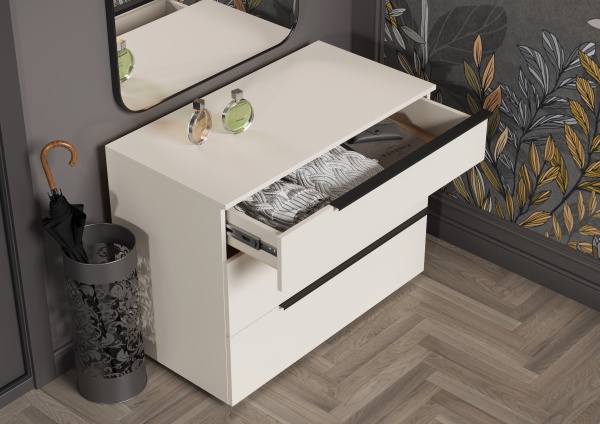 АЙРИ Комод КМ-001 (3 ящ.) Корпус - Кашемир 2,75