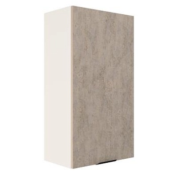 Шкаф верхний (премьер) ШВ 500Н Корпус: ЛДСП белый 16мм; фасад: фрезеровка Норд, МДФ камень беж 16 мм