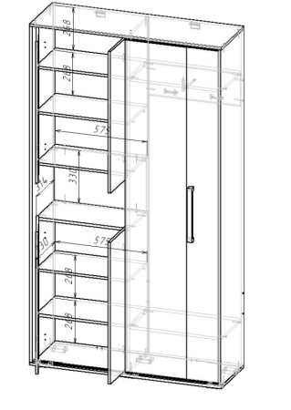 ВЕЛИС Прихожая Корпус - Кашемир 2,75