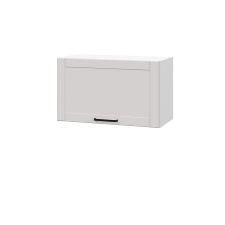 Шкаф верхний горизонтальный ШВГ 600 Корпус: ЛДСП белый 16мм; фасад: фрезеровка Диада, МДФ лофт крем 16 мм