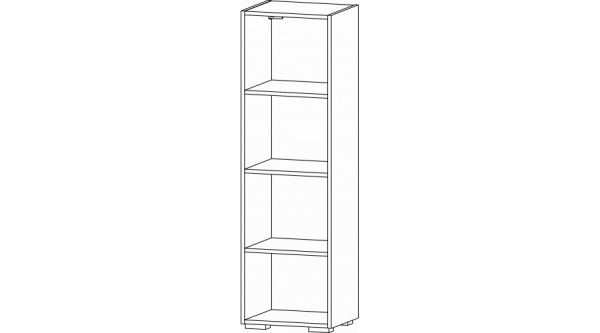 Даллас Шкаф с полкой Дуб вотан / Цемент темный