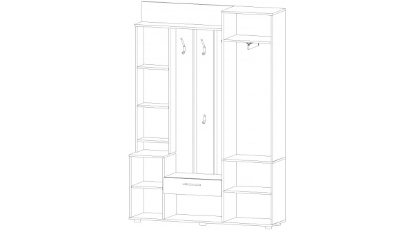 Прихожая Визит Дуб вотан / Белый