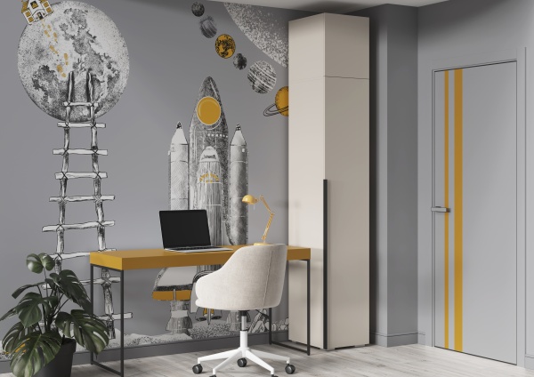 АЙРИ Антресольная секция к ШК-001 (1ств.) Корпус - Кашемир 2,75