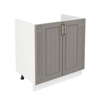 Шкаф нижний под мойку декор Лондон ШНМД 800 Белый/дуб графит