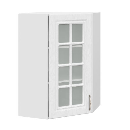 Шкаф верхний угловой со стеклом (премьер)  ШВУС 600Н Лондон дуб сканди (МДФ 16мм МС София)