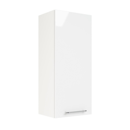 Шкаф верхний (премьер) ШВ 400Н Корпус: ЛДСП белый 16мм; фасад: фрезеровка Олива, МДФ глянец белый 16мм