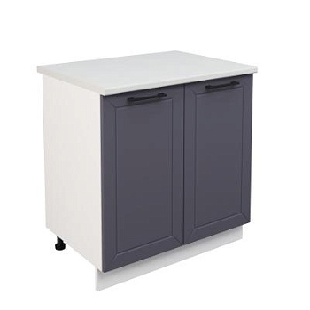 Шкаф нижний ШН 800 Корпус: ЛДСП белый 16мм; фасад: фрезеровка Кельн, МДФ софт маренго 16 мм