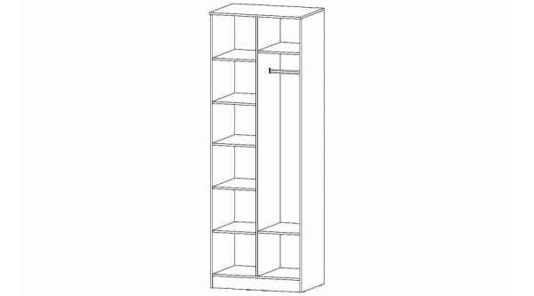 Шкаф 2-х створчатый Гамма Дуб вотан