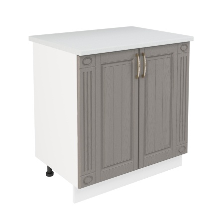 Шкаф нижний декор Лондон ШНД 800 Белый/дуб графит