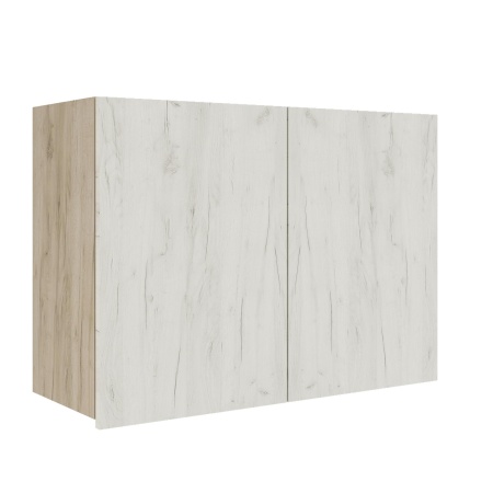 Шкаф верхний Аврора ШВ 800 Корпус: ЛДСП дуб крафт серый 16мм;, ЛДСП дуб крафт белый Шкаф верхний Аврора ШВ 800 Корпус: ЛДСП дуб крафт серый 16мм;, ЛДСП дуб крафт белый