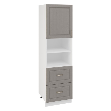 Пенал ПД600-12Я Корпус: ЛДСП белый 16мм; фасад: фрезеровка Лондон, МДФ дуб графит 16мм Пенал ПД600-12Я Корпус: ЛДСП белый 16мм; фасад: фрезеровка Лондон, МДФ дуб графит 16мм