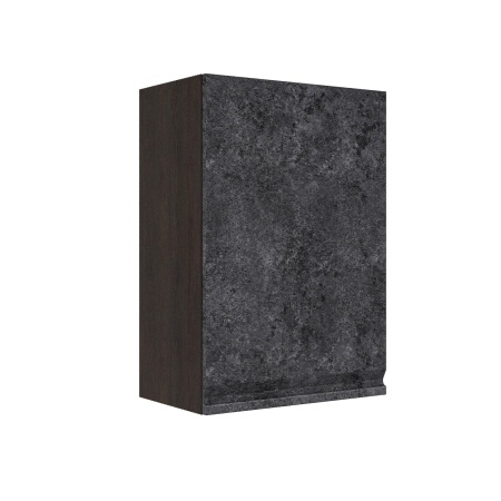 Шкаф верхний ШВ 500 Корпус: ЛДСП венге 16мм; фасад: фрезеровка Бруклин, МДФ бетон черный 16мм