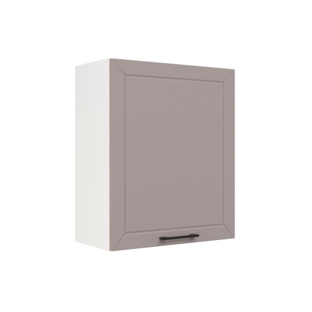 Шкаф верхний ШВ 600-1 Корпус: ЛДСП белый 16мм; фасад: фрезеровка Кельн, МДФ софт тоффи 16мм