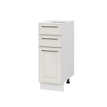 Шкаф нижний с ящиками ШН3Я 300 Милена белый арт (МДФ 16мм МС София)