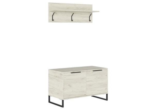 ЛОФТ Прихожая Дуб крафт белый / Дуб Крафт белый