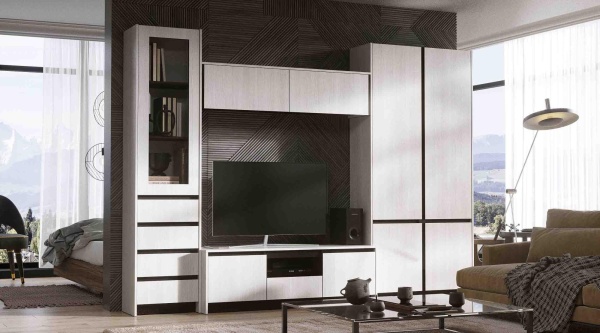 Модульная гостиная Бостон Анкор светлый / Венге