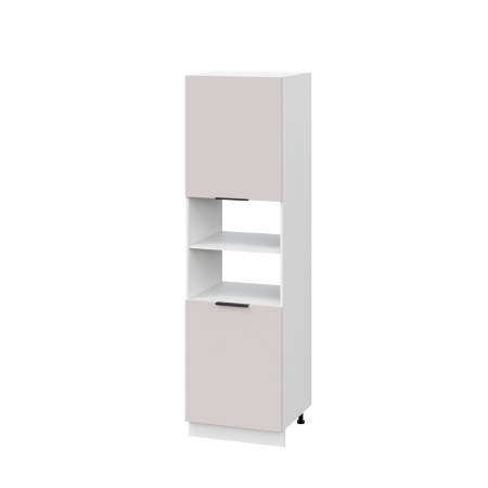 Пенал ПД600-11 Корпус: ЛДСП белый 16мм; фасад: фрезеровка Оливия, МДФ моно керамика 16 мм