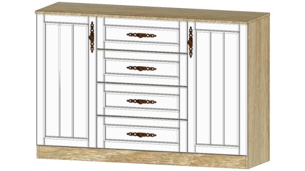 Комод Виктория Дуб Сонома / Белое дерево