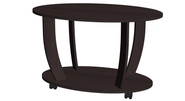 Стол журнальный овальный Венге