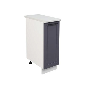 Шкаф нижний ШН 300 Корпус: ЛДСП белый 16мм; фасад: фрезеровка Кельн, МДФ софт маренго 16 мм