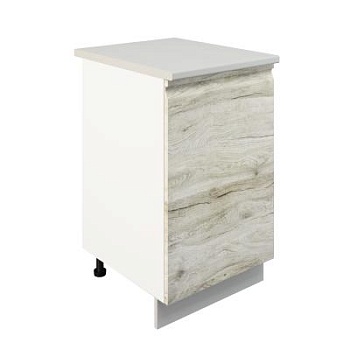 Шкаф нижний ШН 500 Корпус: ЛДСП белый 16мм; фасад: фрезеровка Бруклин, МДФ клен скандинавский 16 мм Шкаф нижний ШН 500 Корпус: ЛДСП белый 16мм; фасад: фрезеровка Бруклин, МДФ клен скандинавский 16 мм