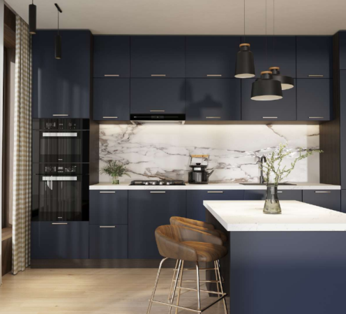 Модульная кухня Гарден Графит софт