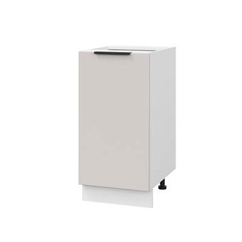 Шкаф нижний ШН 400 Корпус: ЛДСП белый 16мм; фасад: фрезеровка Оливия, МДФ моно керамика 16 мм