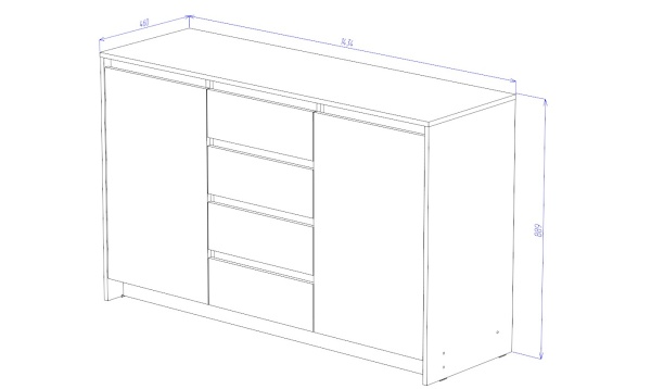 Бостон Комод большой Анкор светлый / Венге