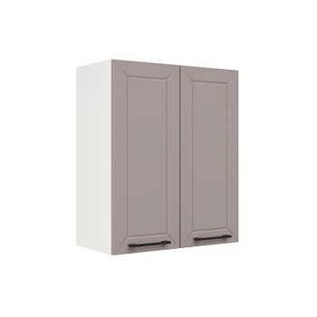 Шкаф верхний ШВ 600 Корпус: ЛДСП белый 16мм; фасад: фрезеровка Кельн, МДФ софт тоффи 16мм