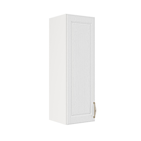 Шкаф верхний (премьер) ШВ 300Н Корпус: ЛДСП белый 16мм; фасад: фрезеровка Лондон, МДФ дуб белый 16мм