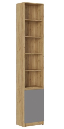 БОСТОН Стеллаж СЖ-001 ЛДСП (Комплект) Корпус - Дуб Крафт золотой  Фасад ЛДСП - Серый Шифер