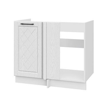 Шкаф нижний угловой  ШНУП 1000 Барселона белый массив (МДФ 16мм МС София) Шкаф нижний угловой  ШНУП 1000 Барселона белый массив (МДФ 16мм МС София)