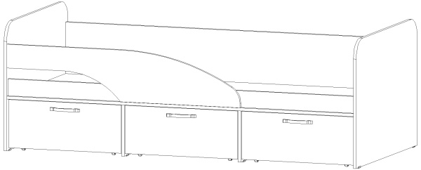 Кровать с ящиками Ральф Анкор светлый