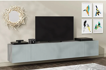 СКАНДИ в гостиную под TV (МДФ) Серый шифер / Грин Грей Софт